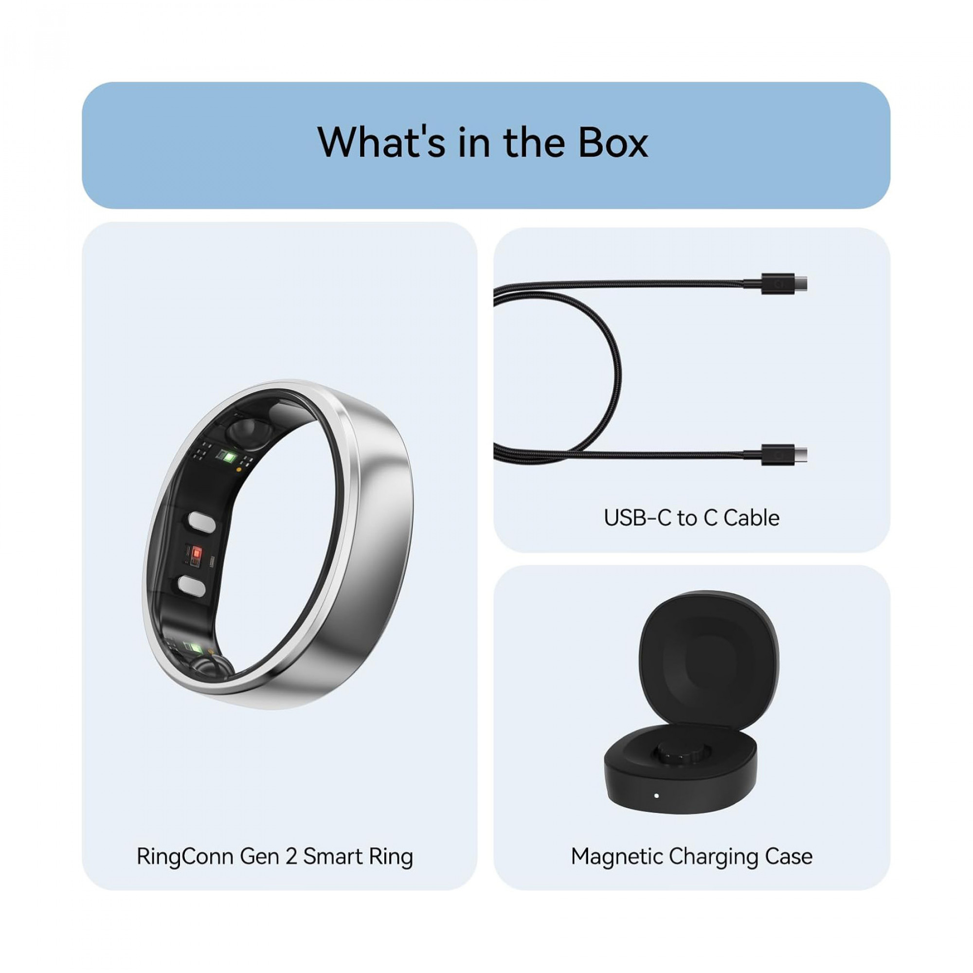 Умное кольцо RingConn Gen 2 Future Silver (Size 13)